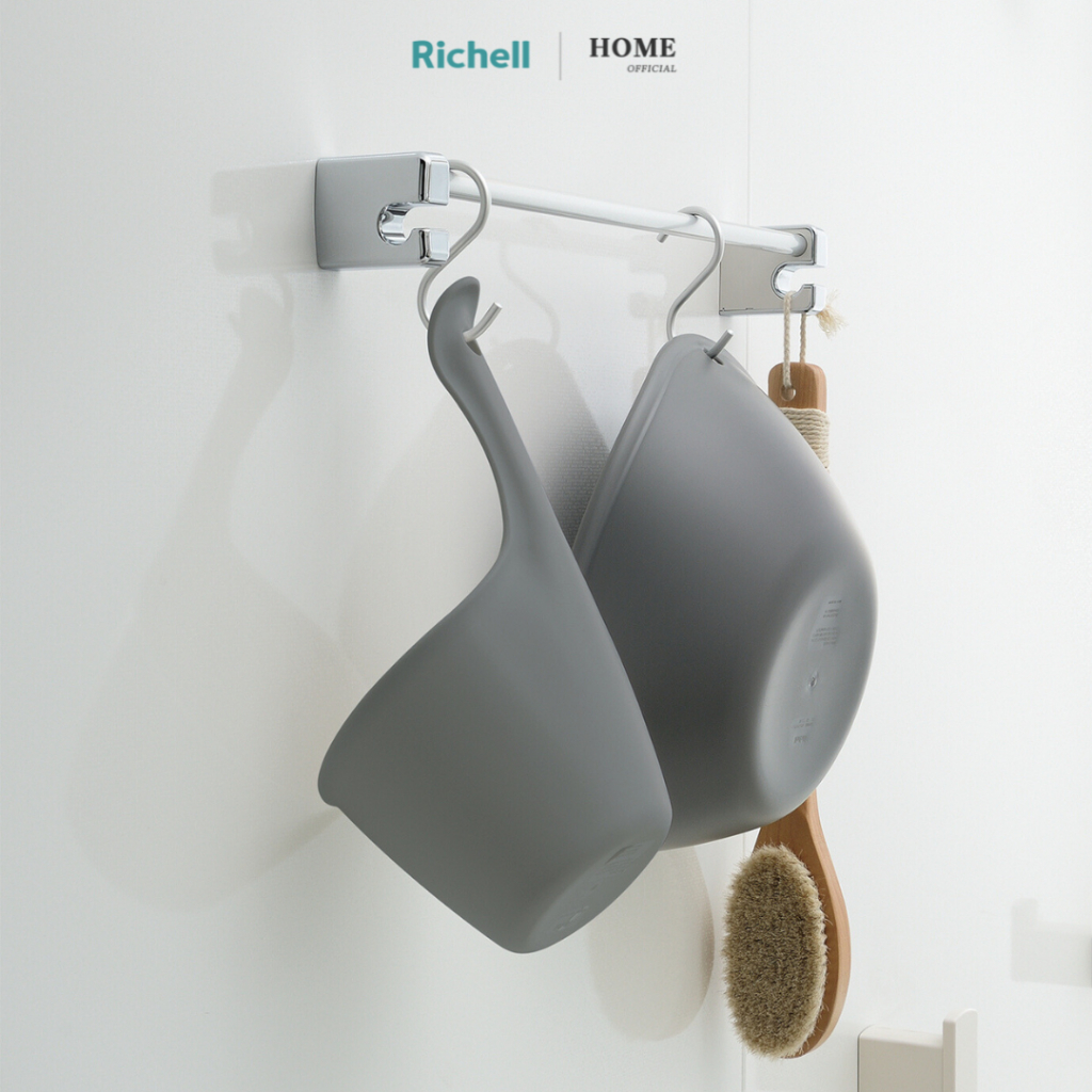 Richell Home(ริเชลล์) HAYUR Bath Dripper & Basin Smart Japan Designขันน้ำ ขันตักน้ำ ขันพลาสติก รูปทรงสวย