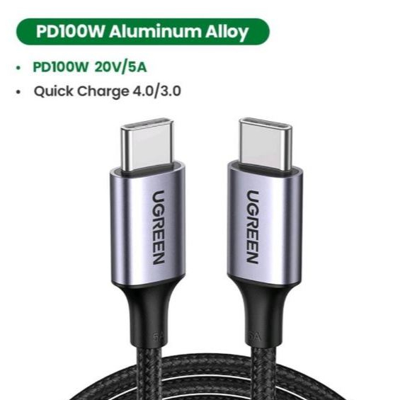 UGREEN ⚡️FLASH SALE⚡️(ราคาพิเศษ) ใหม่ (มี2รุ่น) USB-C to USB-C PD Fast Charging Cable 1-2เมตร 100w 7