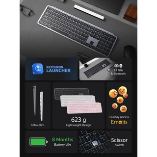 [มีส่งด่วน] Keychron B6 Pro Ultra slim Wireless Keyboard คีย์บอร์ดไร้สาย 100% ประกัน ศูนย์ไทย 2 ปี