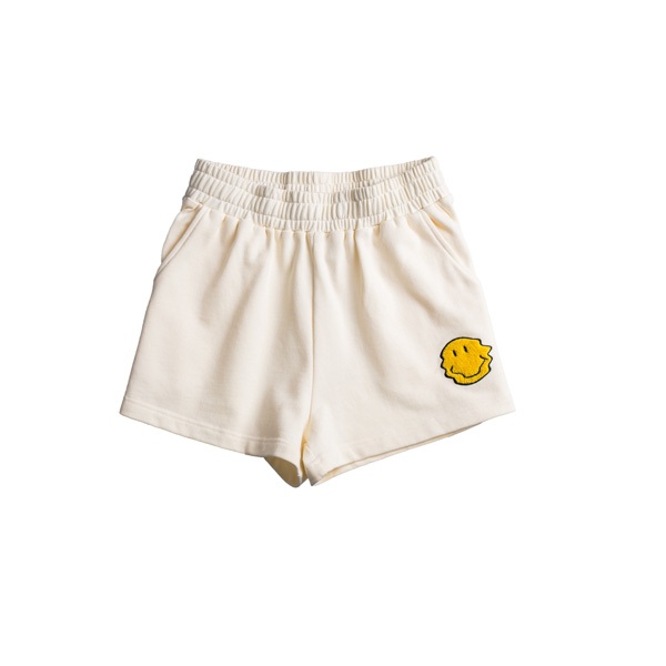 SMILEY® PATCHWORK LOGO  SWEATSHORTS (CREAM)