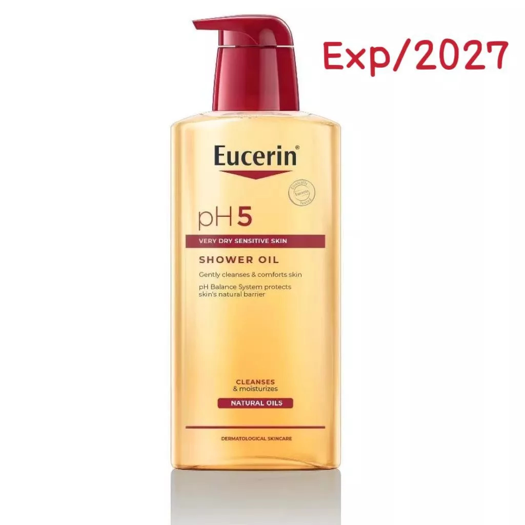 ส่งจากไทย Eucerin pH5 Shower Oil Sensitive Skin 400ML ยูเซอริน pH5 ชาวเวอร์ออยล์ผิวบอบบาง 400มล