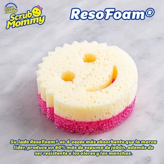 Scrub Mommy Flextexture and Resofoam sponge สครับมัมมี่ ใยขัด ขจัดคราบ พร้อมฟองน้ำ 4 pcs/pack