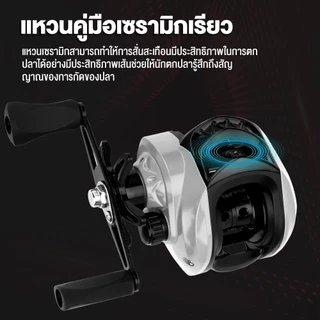 รอกหยดน้ำ แบริ่ง 18 + 1BB รอกตกปลา 2000-7000 รอกสปิน 7.2: 1 ความเร็วสูง แรงลากสูงสุด 8KG