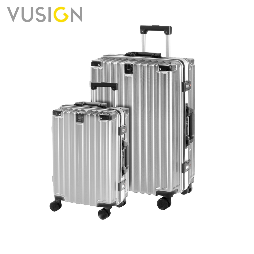 Vusign กระเป๋าเดินทาง กระเป๋าเดินทางล้อลาก 20นิ้ว 24นิ้ว วัสดุอลูมิเนียมอย่างดี กันกระแทก Suitcase