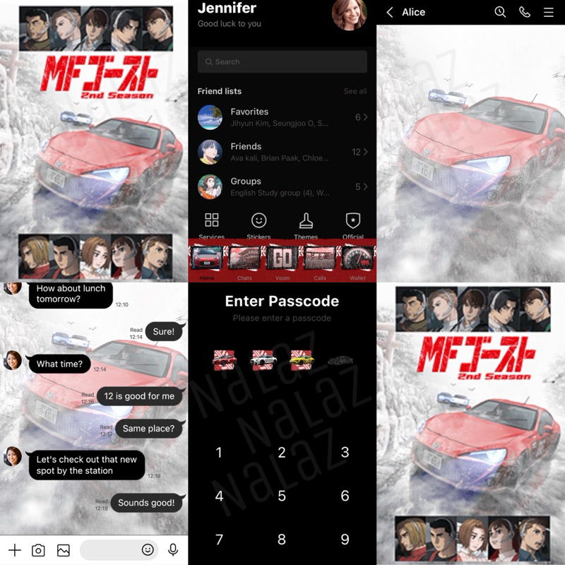 ใหม่‼️ MF Ghost ธีมไลน์ สติกเกอร์ไลน์ MF Ghost ภาคต่อของ Initial D