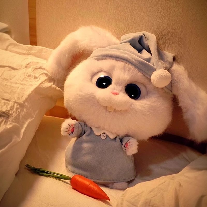 ของเล่นตุ๊กตาสโนว์บอล, Secret Life Pets Movable Ears ตุ๊กตากระต่าย, ของขวัญสาวตุ๊กตาการ์ตูน 30 ซม.แครอทกระต่ายตกแต่งห้อง