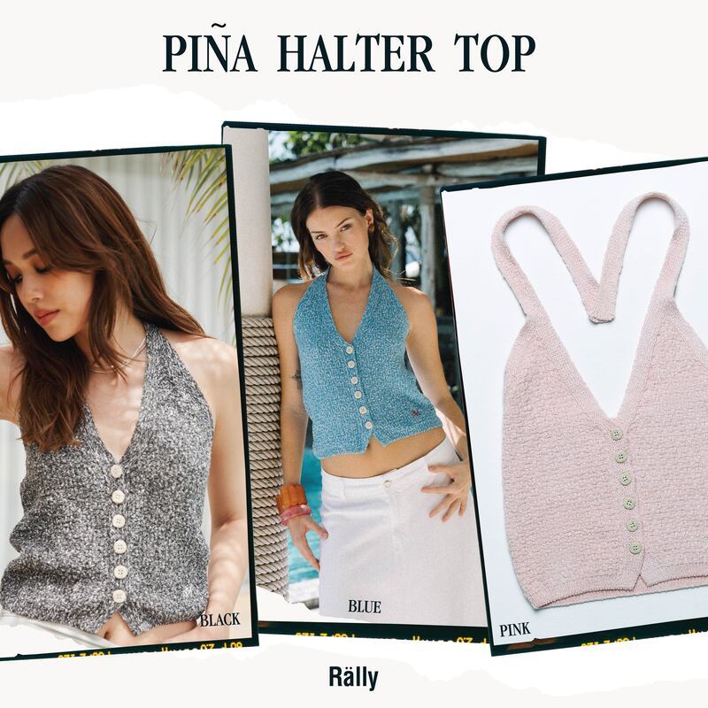 Rally Piña halter top - เสื้อทรงคล้องคอทอผสม (มีให้เลือก 3 สี)