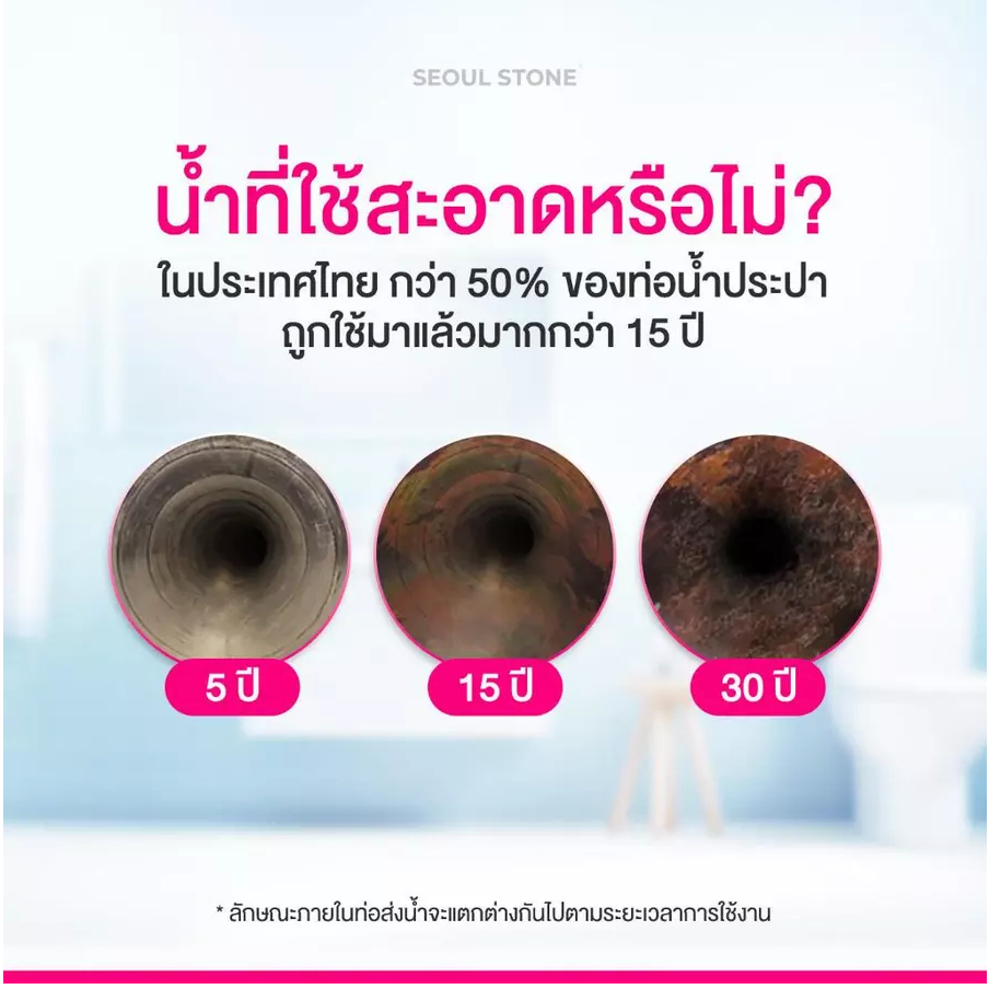 [พรีเมี่ยม] Seoul Stone Pure Drop Shower Filter ที่กรองน้ำฝักบัว 7 ชั้น กรองคลอรีน ติดตั้งง่าย ราคา ถูกที่สุด ดีลบีเคเค แกลเลอรีภาพที่ 6