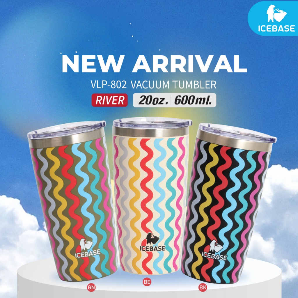 ICEBASE แก้วเก็บความเย็น รุ่น VLP-802 (RIVER) ขนาด 600 ML (มี 3 สี)