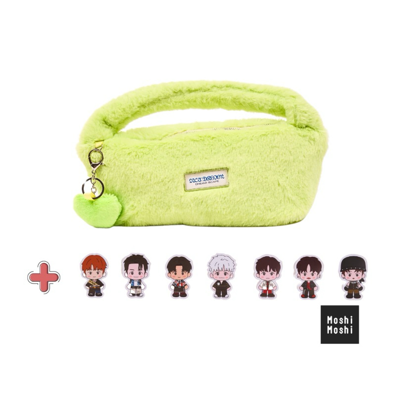 Moshi Moshi x NCT DREAM Fluffy Bag + Sticker Pack กระเป๋าเขียวน้องดรีม