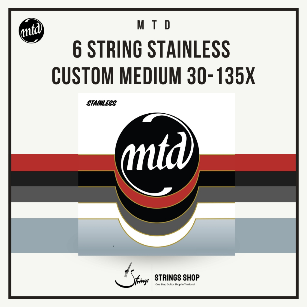 สายเบส MTD 6 string stainless Custom Medium 30-135x