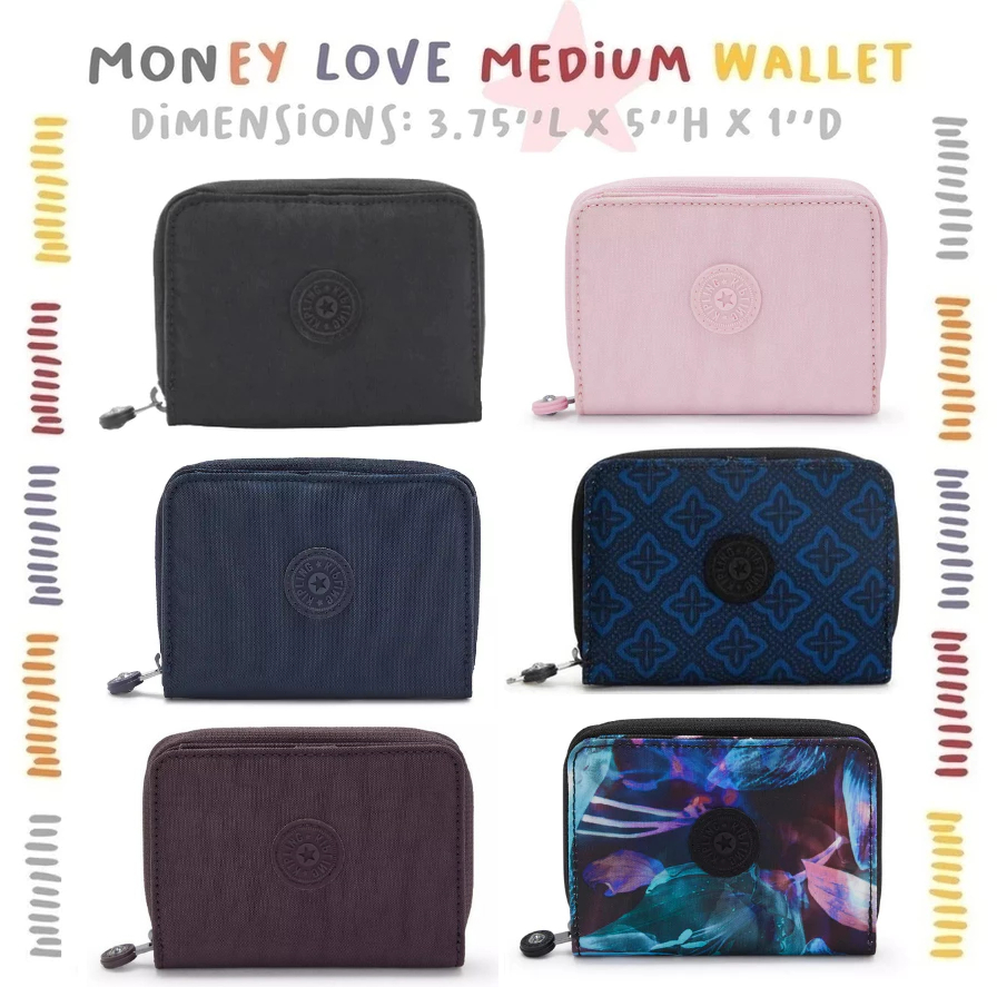 (อัพเดทสีใหม่) (13/22สี) [4] กระเป๋า Kipling Money Love Medium RFID Wallet