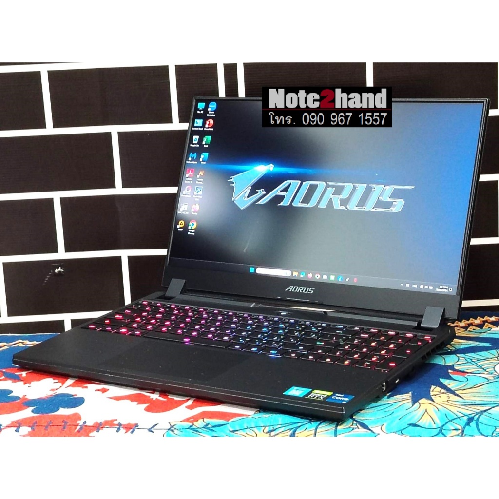 โน๊ตบุ๊คมือสอง GIGABYTE Aorus Core i7-12700H จอ15.6” QHD 2K แรม32+NVMe1TB+RTX8GB+วินโดว์แท้