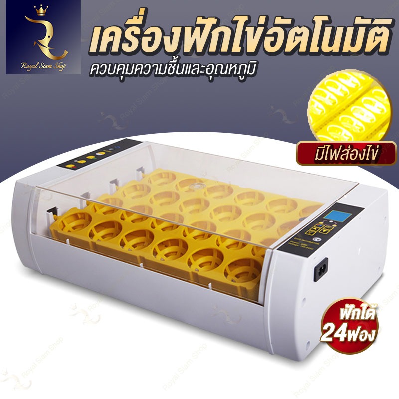 เครื่องฟักไข่อัตโนมัติ ตู้อบไขแบบ24ฟอง ตู้อบฟักไข่อัตโนมัติ เครื่องฟักไข่ไก่ เครื่องฟักไข่มีไฟ