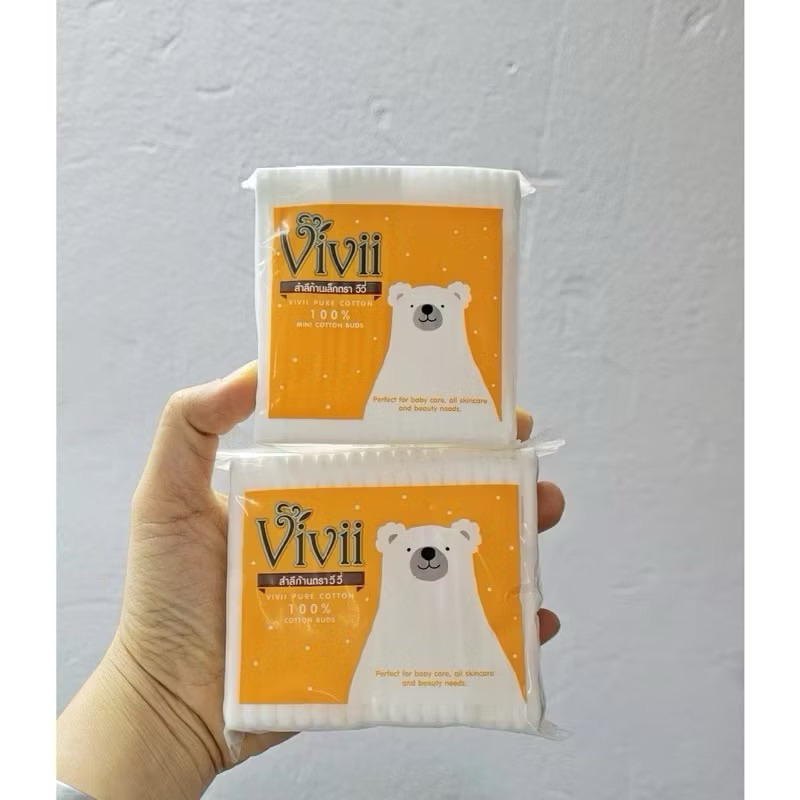 Vivii Pure Cotton สำลีก้าน 100% Cotton Buds