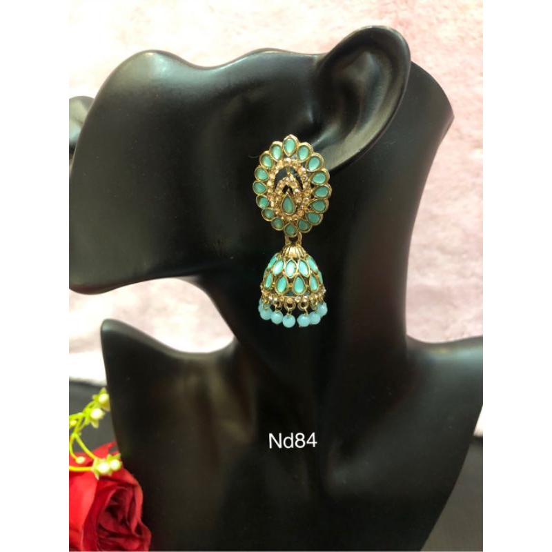 🎉Erring from india ตุ้มหูนำเข้าจากอินเดีย งานหรูหรามหารานี มีสีให้เลือกพร้อมส่งค่ะ