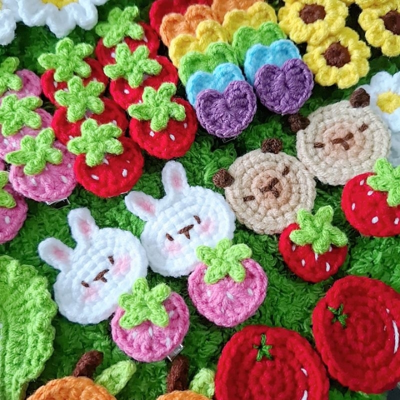 กิ๊บติดผมไหมพรม Handmade (ราคาต่อ 1 ชิ้น)