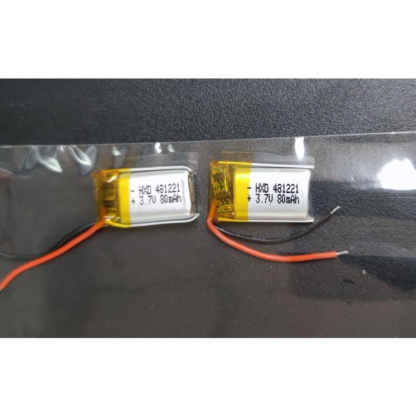 Battery Li-Polymer เบอร์ 481221 3.7V 80-90mAh (2015)