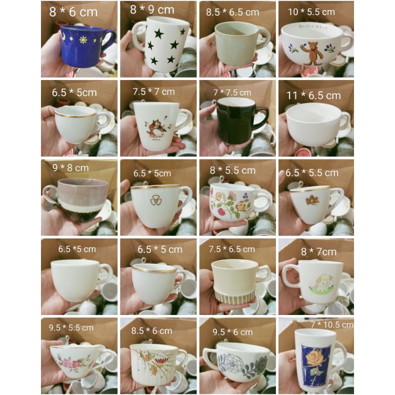แก้วมัค แก้วกาแฟ เนื้อเซรามิค จากญี่ปุ่น มือสองสภาพดี stock 31