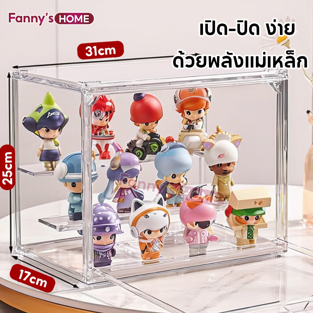 ตู้โชว์ตุ๊กตา กล่อง กล่องฟิกเกอร์ Labubu ตู้ใส่โมเดล ตู้โมเดล ตู้โชว์ตุ๊กตา กล่องโมเดล 3 ชั้น ของสะสม กล่องใส