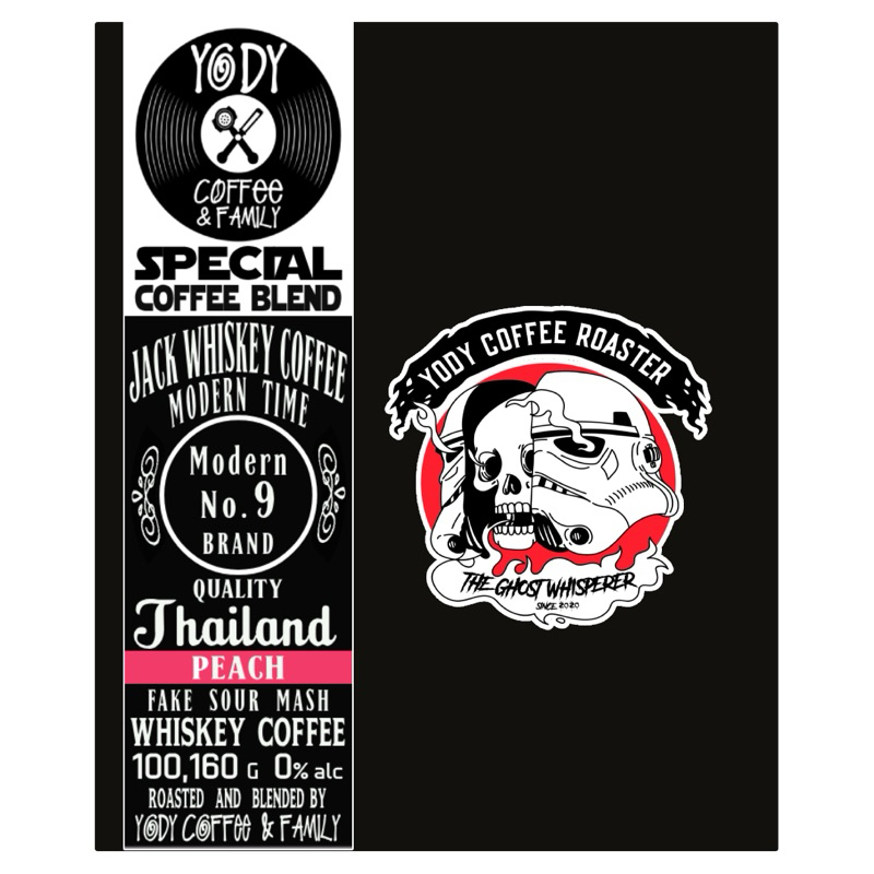 🍑 Jack D “Peach” Coffee Blend (whiskey process) เมล็ดกาแฟวิสกี้โปรเซส โยดี้คอฟฟี่ เบลนด์ พีช วิสกี้