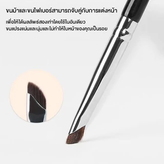 Duo Eye Bundle Dolly Eyes Brush แปรงดอลลี่อายไลเนอร์ 2 หัว แปรงขนม้า แปรงขนไฟเบอร์ ขนแน่น คุณภาพสูง ไม่บาดตา จิกสีดี
