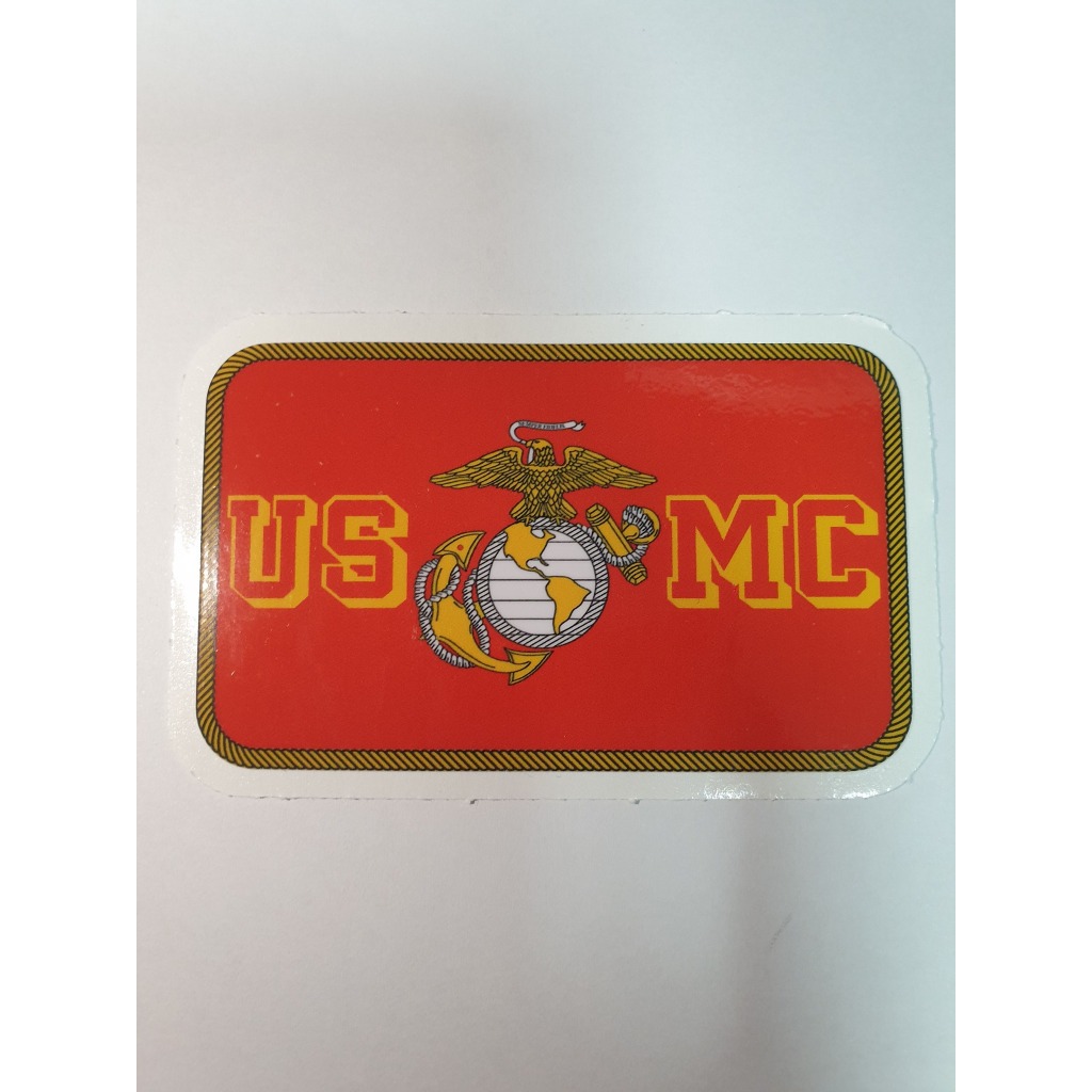 สติ๊กเกอร์ United States USMC เครื่องหมายทหาร กันน้ำ ทนแดด ทนฝน วัสดุ PVC เนื้อเหนียว ติดแน่น ติดตั้งแล้วเช็ดล้างได้