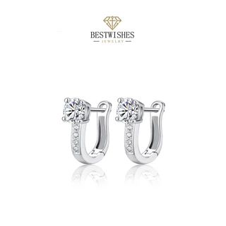 Jewelry ต่างหู ต่างหูรูปตัว U ต่างหูเพชร ต่างหูแฟชั่น E013H ของขวัญ ของขวัญที่ยอดเยี่ยม