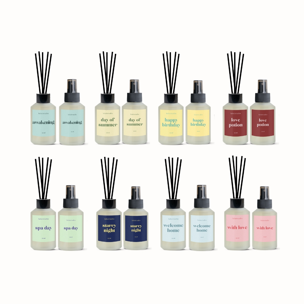 ก้านไม้หอมและสเปรย์ปรับอากาศ reed diffuser & air freshener room spray รูมสเปรย์ [2019 collection]- lalaistudio