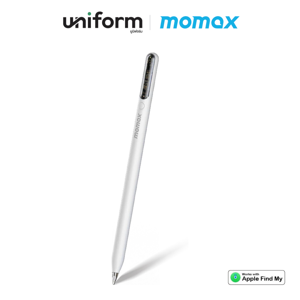 MOMAX 1-Folio Flow USB-C Charging Stylus Pen for iP@d with A pple Find My