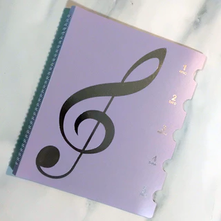 แฟ้ม โน้ตเพลง 20/60 หน้า เขียนบนโน้ตได้เลย ไม่ต้องดึงออกมา - 20/60-Sheet Music Folder – Writable A4 File with Tab Index