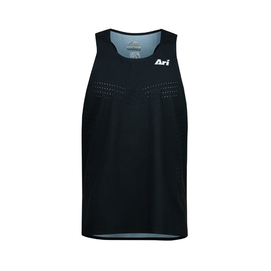 ARI ONYX UNISEX ULTRALIGHT RUNNING TANK - BLACK/BLACK/GREY