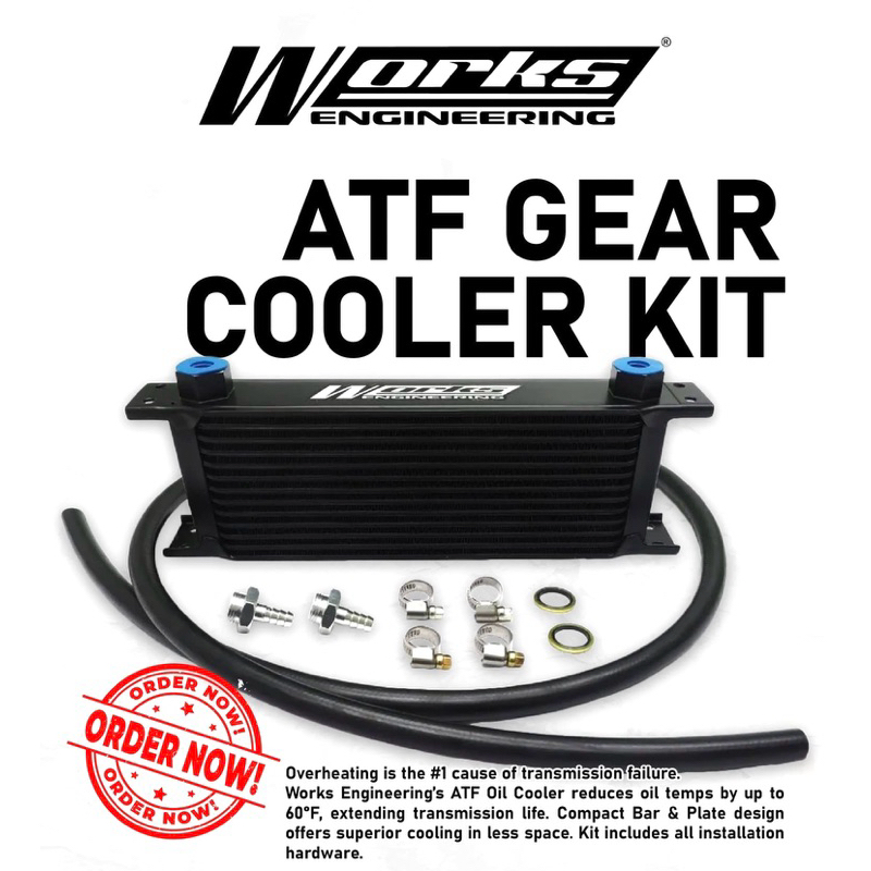 Works engineering oil cooler ATF ออยคูลเลอร์เกียร์ออโต้ ลดความร้อนน้ำมันเกียร์ยืดอายุของตัวเกียร์