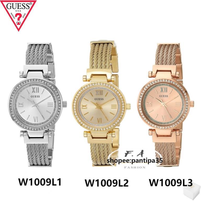 F.A Guess ของแท้100%เพชรนาฬิกาข้อมือผู้หญิงค่ะ W1009L1 W1009L2 W1009L3 W1009L4 -27MM สายรัดสามารถถอดออกได้อย่างอิสระค่ะ