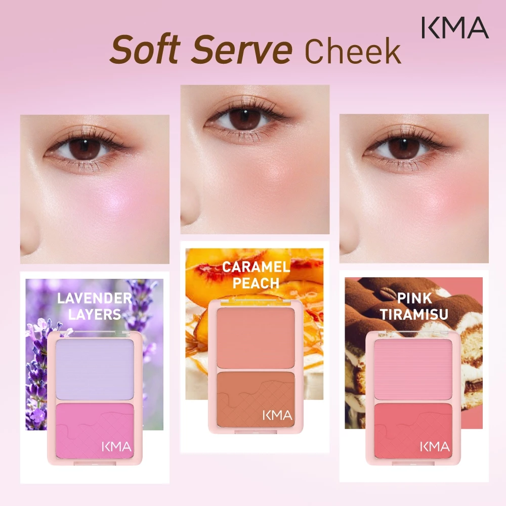 KMA Soft Serve Cheek 6.5g บลัชออนเนื้อแมทและชิมเมอร์ thumbnail 5