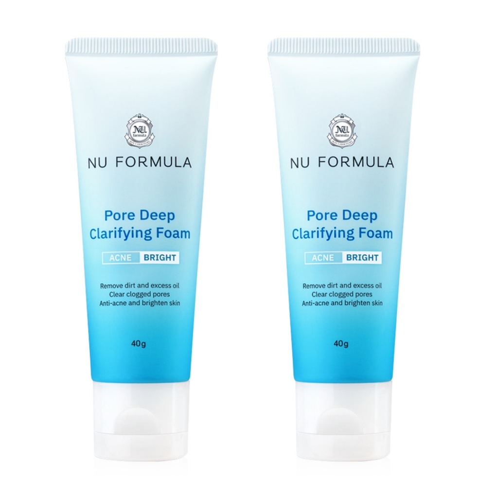 (แพ็คคู่169บาท) Nu Formula Pore Deep Cleansing Foam 40g x 2pcs.