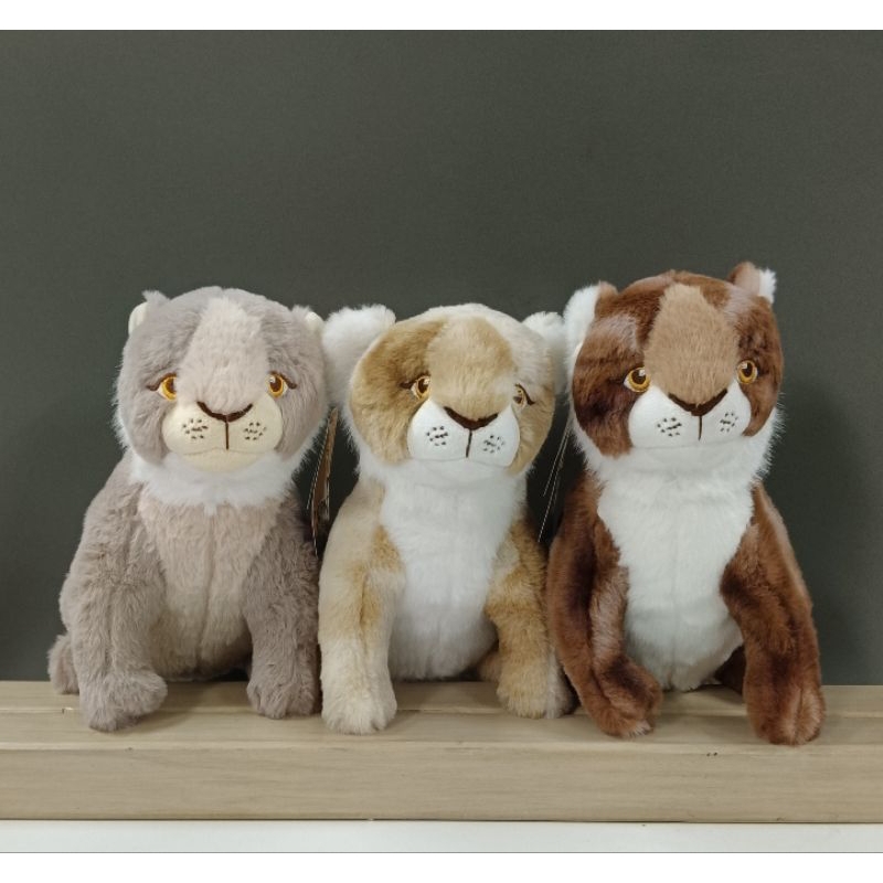 ตุ๊กตาเสือ lion brown dream ท่านั่งขนาด 9 นิ้ว ขนนุ่มน่ารัก มีหลายสีให้เลือกสะสม