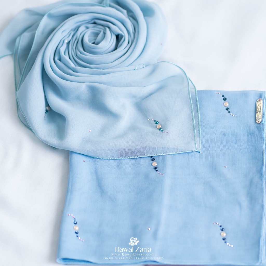 ZARIA Crystal Bawal ผ้าคลุมบาวาประดับคริสตัล