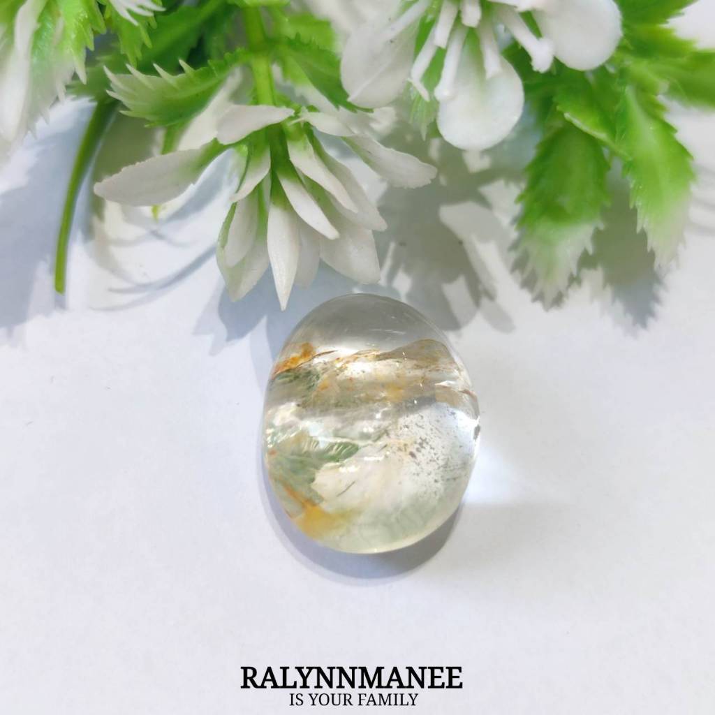 Q016 แก้วโป่งขามแก้วกาบทอง+ทรายคำแท้ (Natural Quartz)ต้องการใบเซอร์+250บาทสอบถามเพิ่มเติมทางข้อความไ
