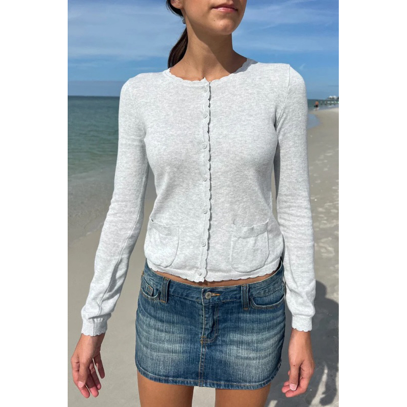(preorder) Brandy Melville ZOE CARDIGAN [grey]