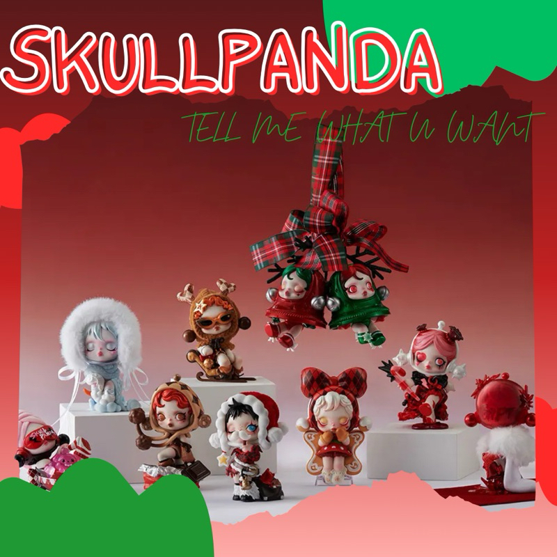 🔥ส่วนลด30% เหลือ 168 บาท🔥🇹🇭พร้อมส่งในไทย!!! Pop Mart SKULLPANDA Tell Me What You Want Series Figures
