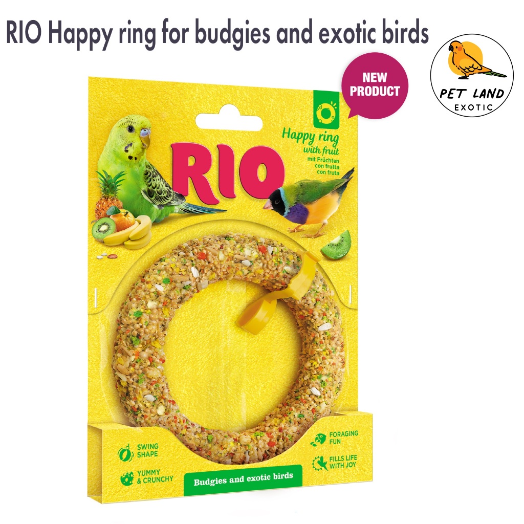 RIO Happy ring for budgies and exotic birds ริโอ ห่วงธัญพืชหรรษาแขวนกรงสำหรับนกแก้วเล็ก 80 g