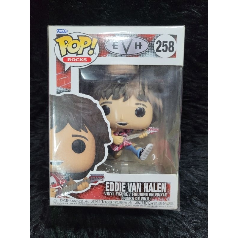 โมเดลไวนีล Funko Pop Eddie Van Halen กีตาร์ลายขาวแดง ใหม่ในกล่อง