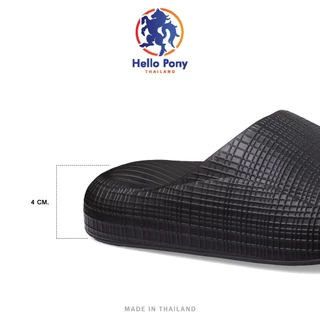 Hello Pony รองเท้าแตะ รองเท้าอุ้งเท้าแมว ลายตาราง แฟชั่น Unisex ใส่สบาย EVA กันน้ำ กันลื่น MHM4013