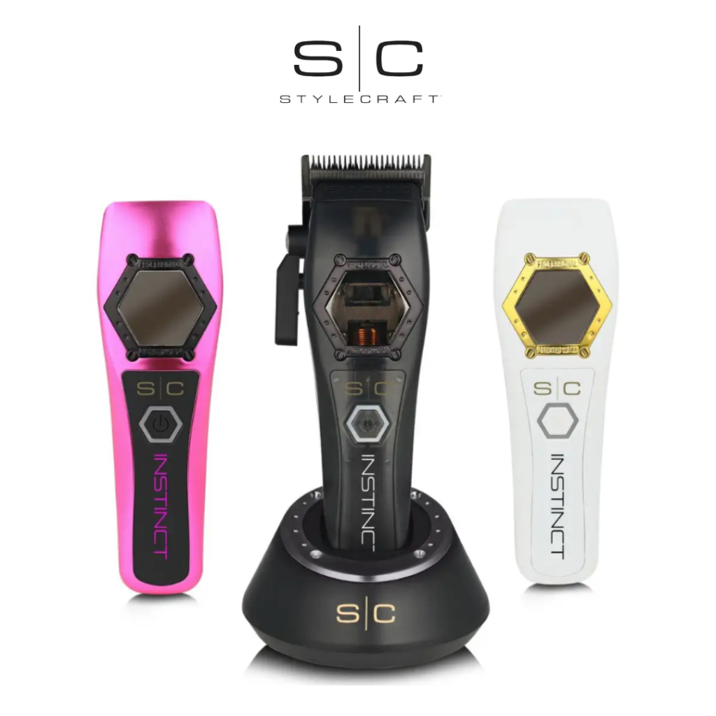 SC Stylecraft Instinct Metal Clipper - Professional Cordless Hair Clipper with IN2 Vector Motor