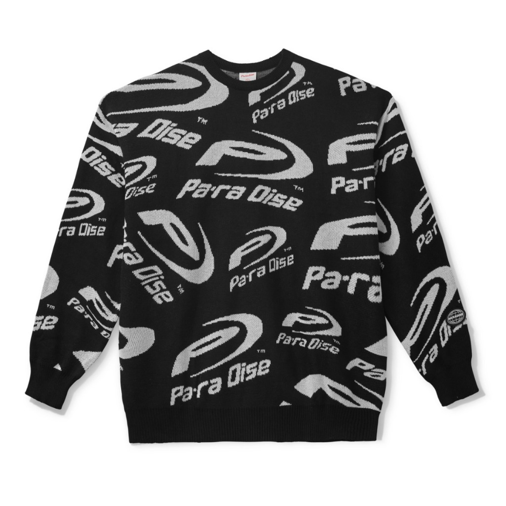 PYC BLUR RAY KNIT SWEATSHIRT BLACK