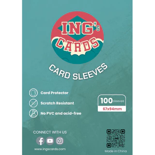 IngsCards Sleeve สลีฟ ซองใส ใส่การ์ดบอล (1 แพค 100 ใบ)