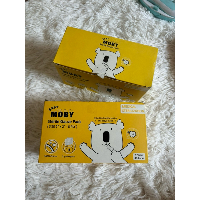 ผ้าก็อตทำความสะอาดลิ้นเด็กอ่อนยี่ห้อMobyเช็กลิ้นเช็ดฟันเช็ดสะดือ