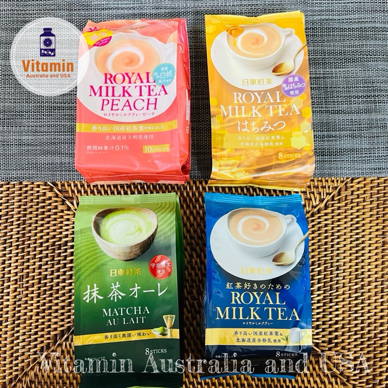 Nitto Royal Milk Tea ชานมญี่ปุ่น มีหลากหลายรส 1ห่อบรรจุ8ซองย่อย รุ่นใหม่ ของแท้จากญี่ปุ่น