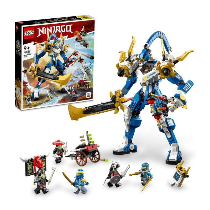 LEGO NINJAGO Jay’s Titan Mech 71785, Large Action Figure Set, Battle Toy for Kids, Boys and Girls